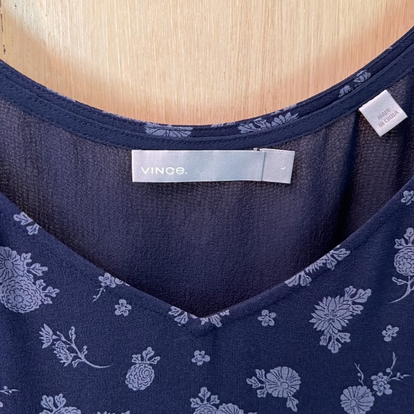 100% silk Vince size L maxi dress - Picture 3 of 4